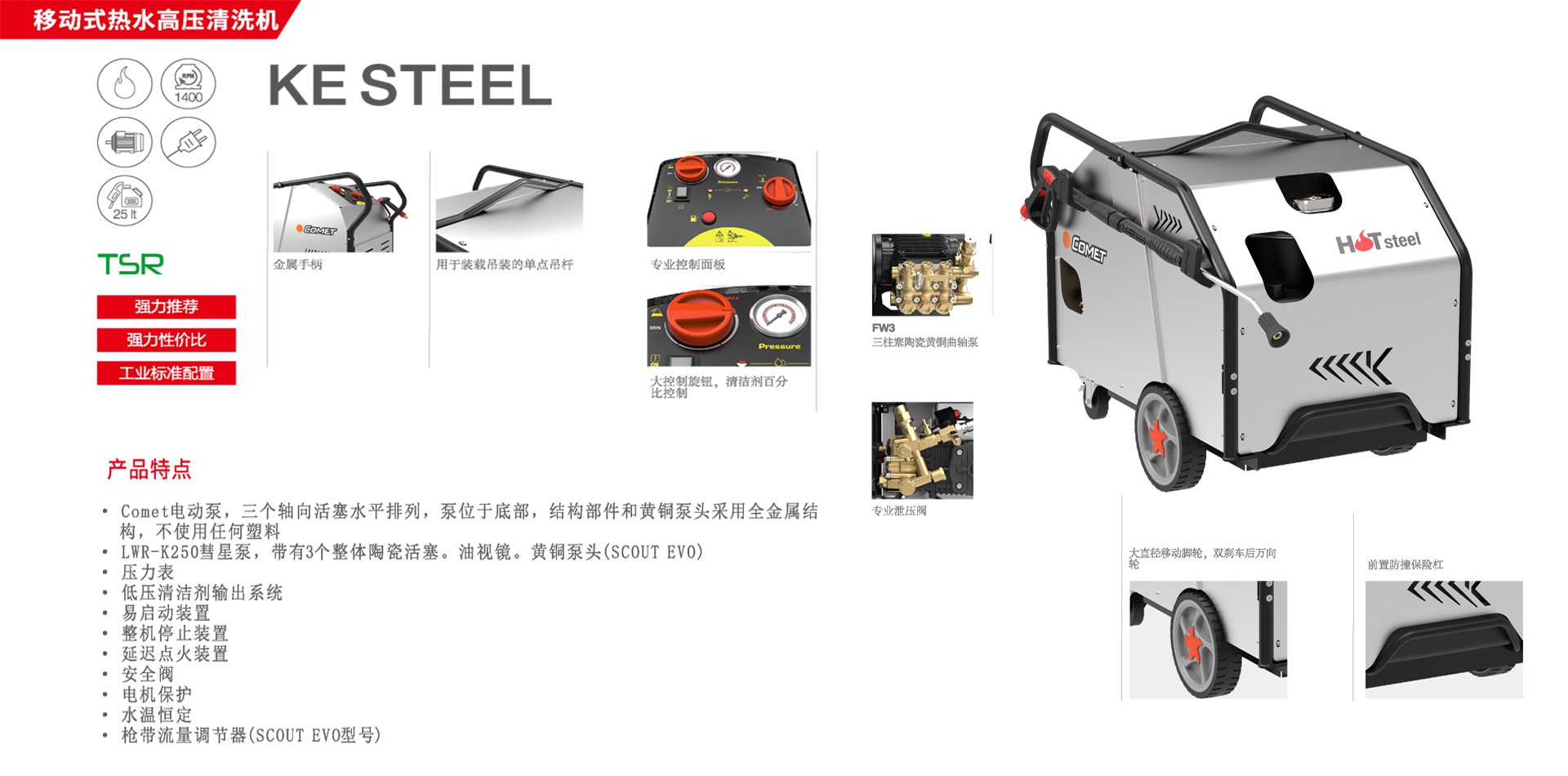 熱水高溫高壓清洗機,KE STEEL 16/200 CLASSIC高溫高壓清洗機