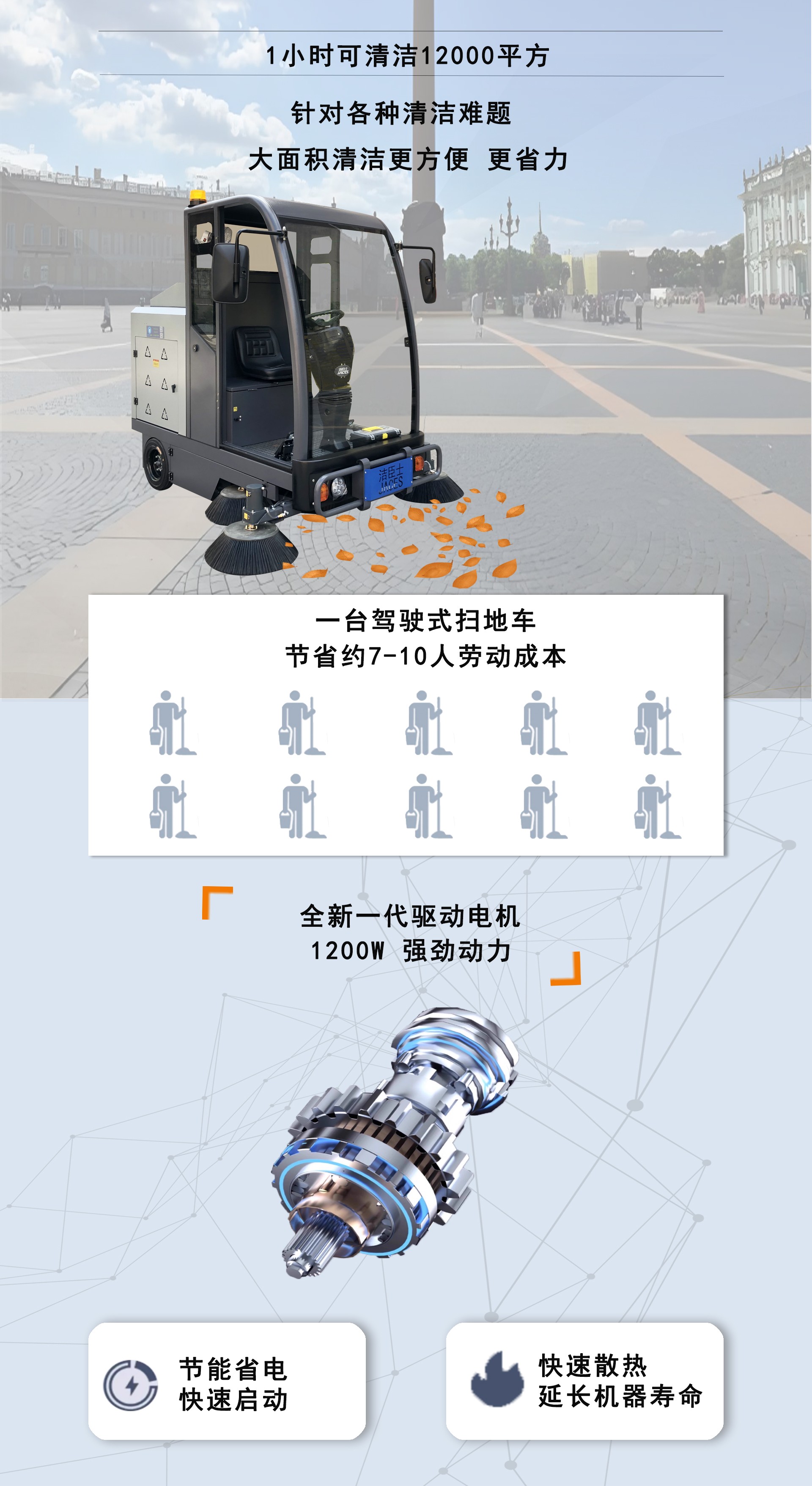 工業半封閉式掃地車,潔臣士半封閉式掃地車